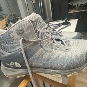 The North Face Fastpack Mid FUTURELIGHT hiking boots— waterproof. Vibram sole.